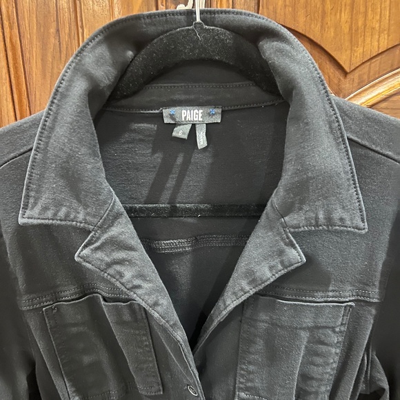 Paige Short Sleeve Black Jumpsuit Size 6 - Picture 7 of 12